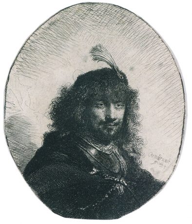 Rembrandt van Rijn, Selbstbildnis mit Federbusch