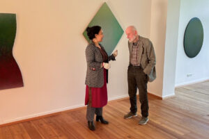 Raimer Jochims mit Katharina Lökenhoff im CROSSING Kunstraum in Essen