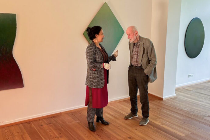 Raimer Jochims mit Katharina Lökenhoff im CROSSING Kunstraum in Essen