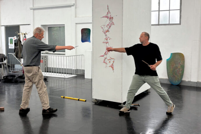 Hängung "Wege von Farbe" - Michael Kolod und Max Schröder